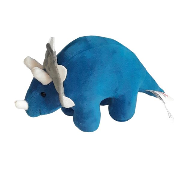Gund Dinosaur Chatter Sound Roar Blue Dino Triceratops 7" - Picture 1 of 6